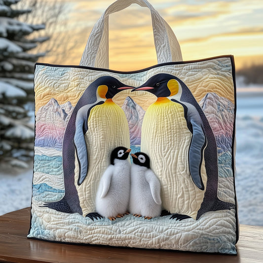 The Penguin Family Quilted Tote