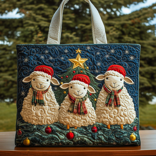 The Festive Woolly Friends Quilted Tote