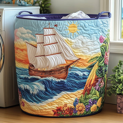 Sailling Ship Laundry Quilted Tote
