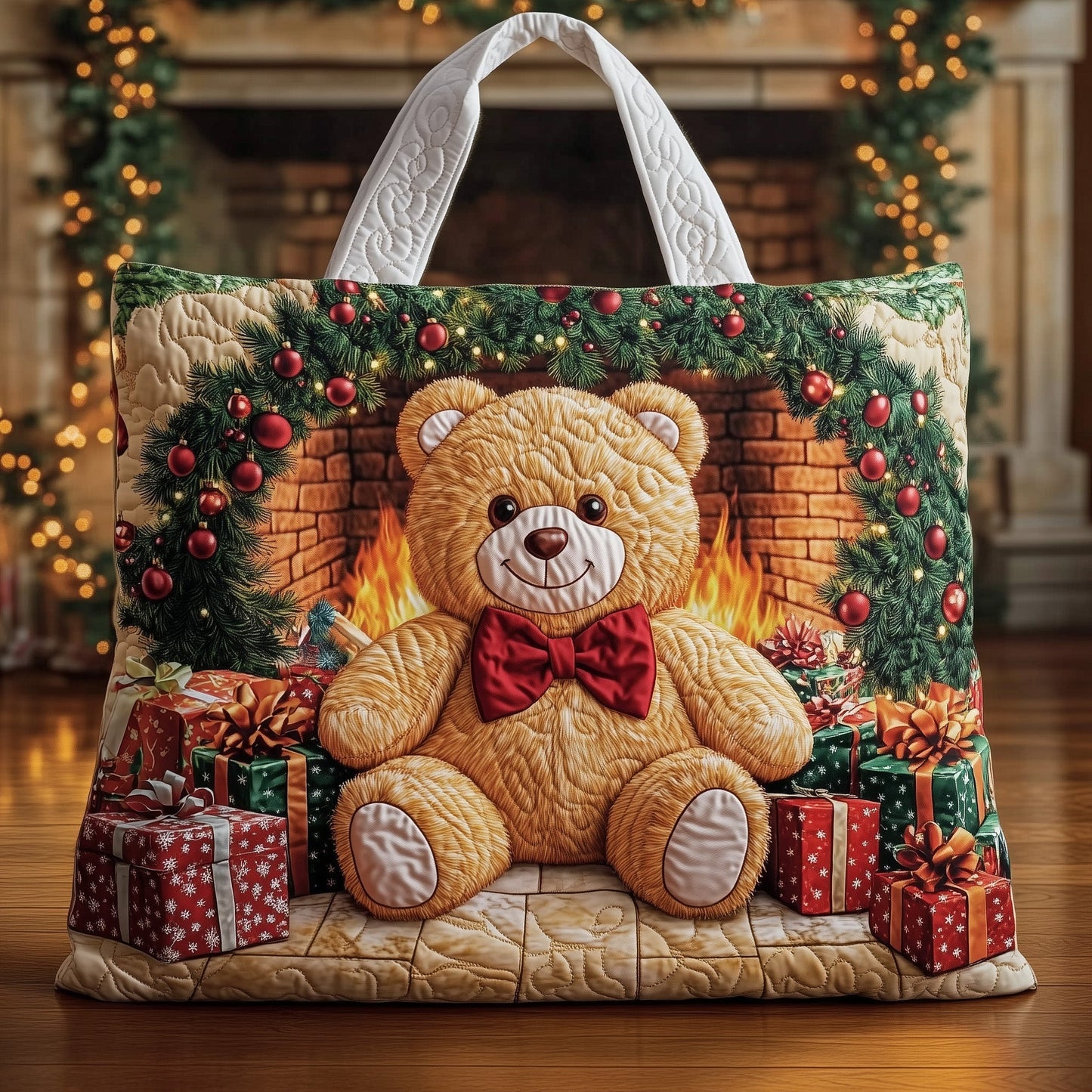 The Cozy Teddy Bear Quilted Tote