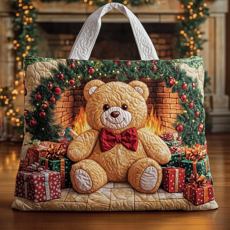 The Cozy Teddy Bear Quilted Tote
