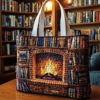 Everyday Fireplace Books Quilted Tote