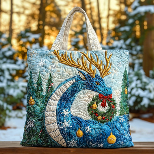 The Winter Dragon Quilted Tote