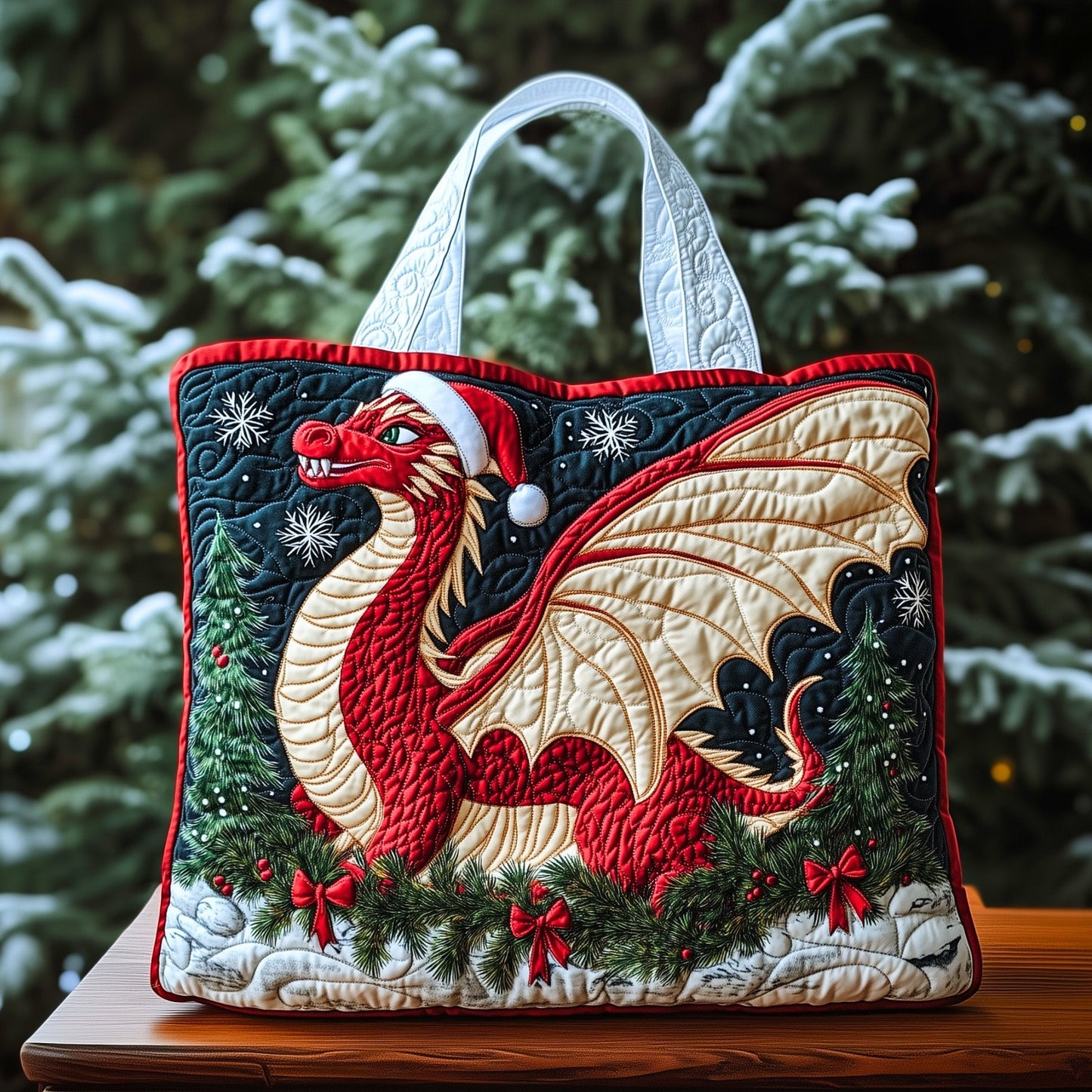 Everyday Christmas Dragon Tote Bag