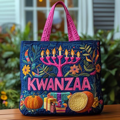 Kwanzaa Celebration Motif Quilted Tote