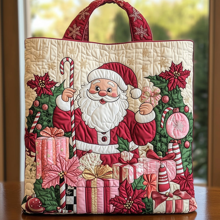 Santa Claus Gifts Quilted Tote