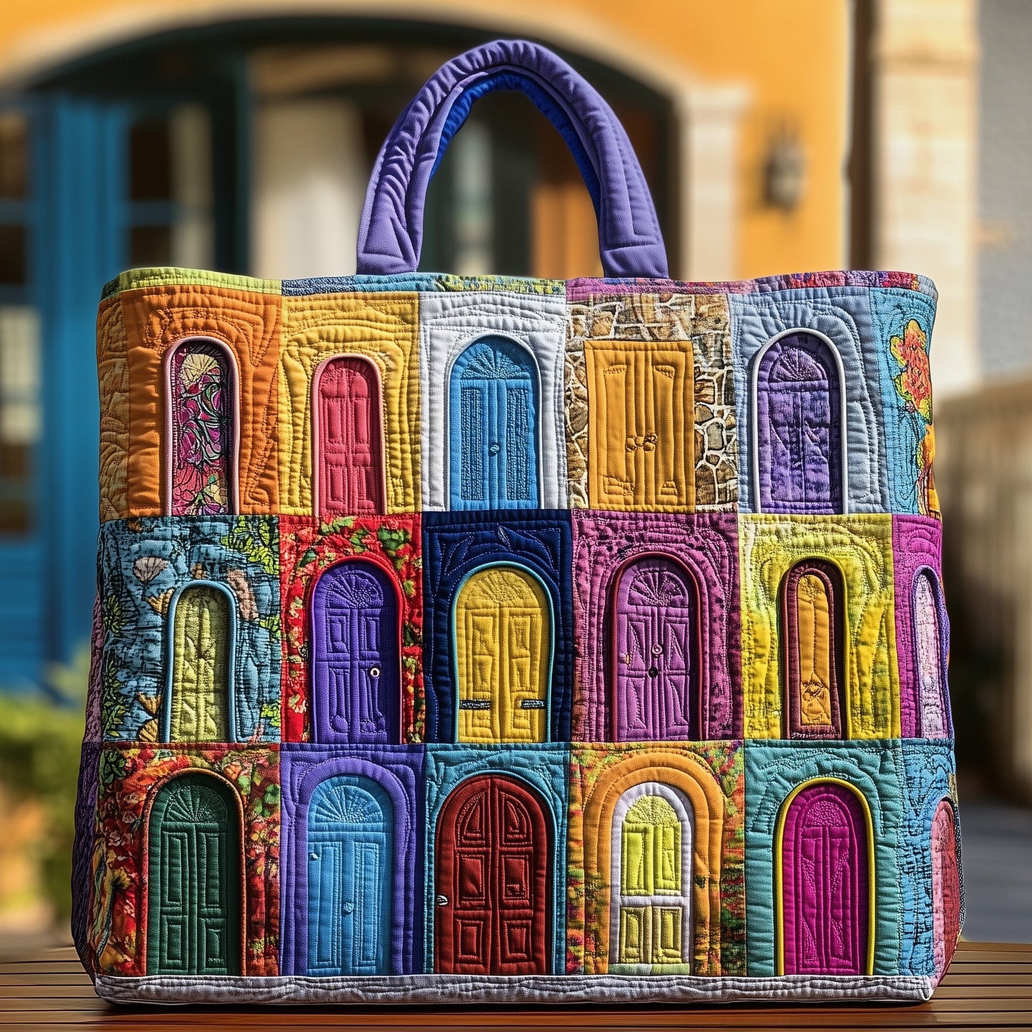 Everyday Colorful Doors Tote Bag