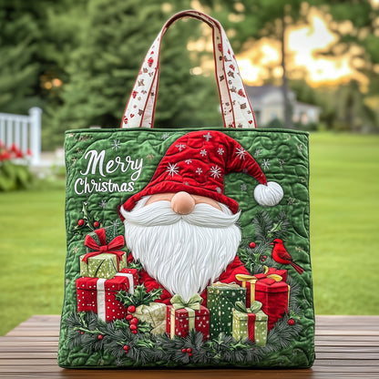 Everyday Christmas Gnome Quilted Tote