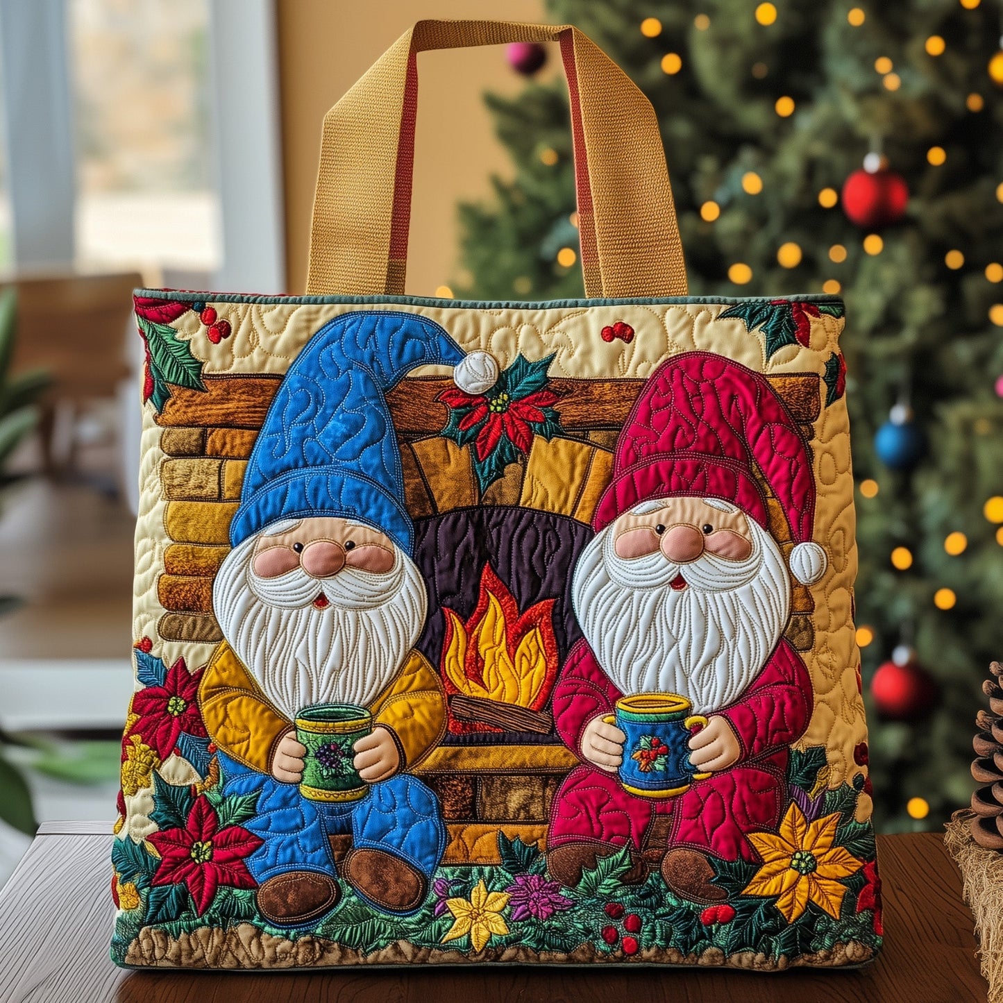 Everyday Holiday Gnomes Quilted Tote