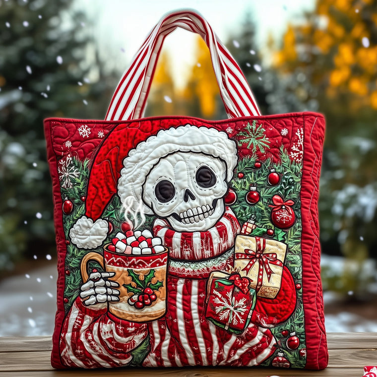 Everyday Festive Skull Quilted Tote