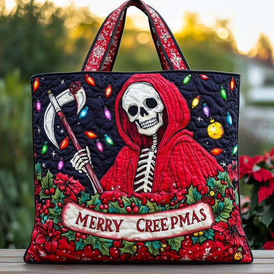The Merry Skull Quilted Tote
