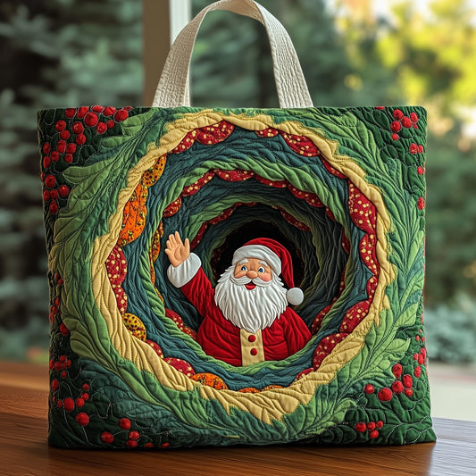 The Holiday Santa Quilted Tote