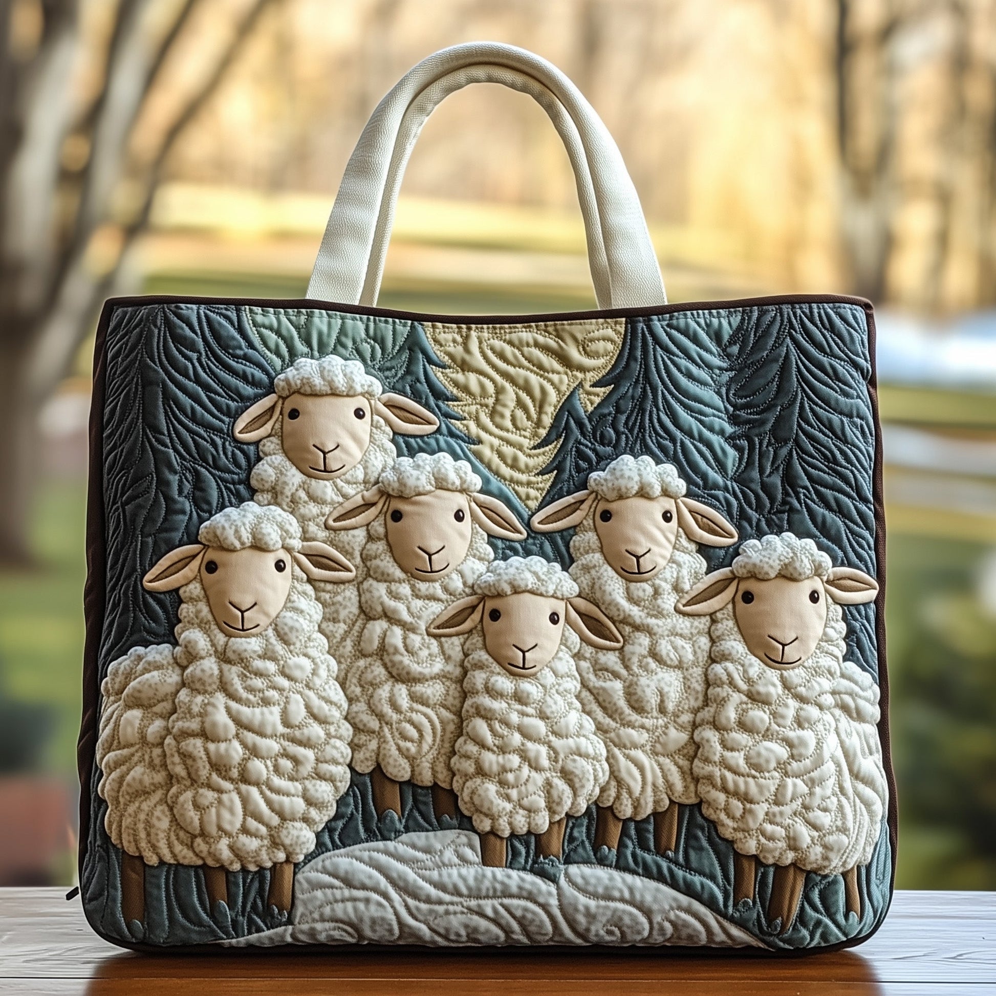 The Sheep Flock Quilted Tote