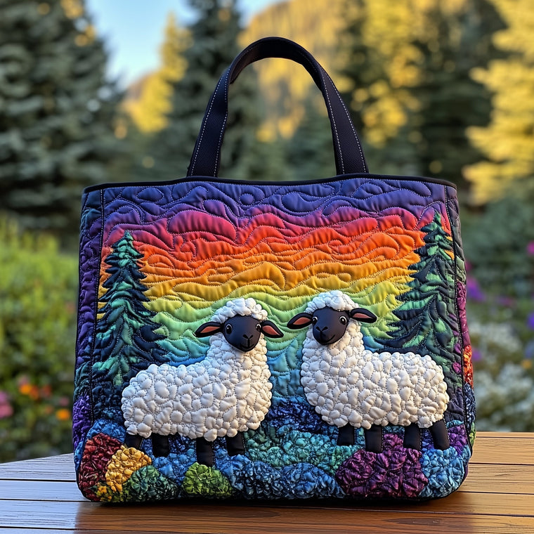 The Sheep Pair Quilted Tote
