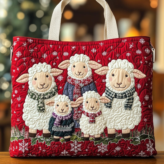 The Lambs Gather Quilted Tote
