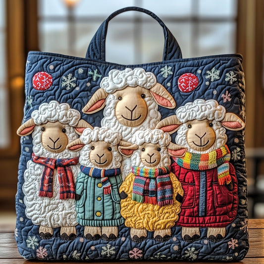 Everyday Sheep Scarves Quilted Tote