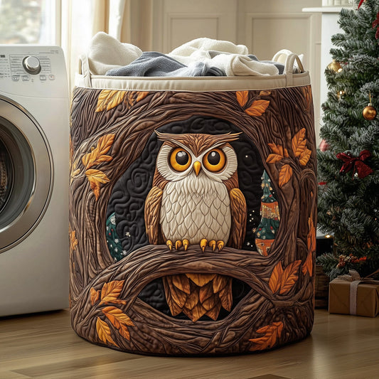 The Mystic Owl Quilted Laundry Basket Tote 0868