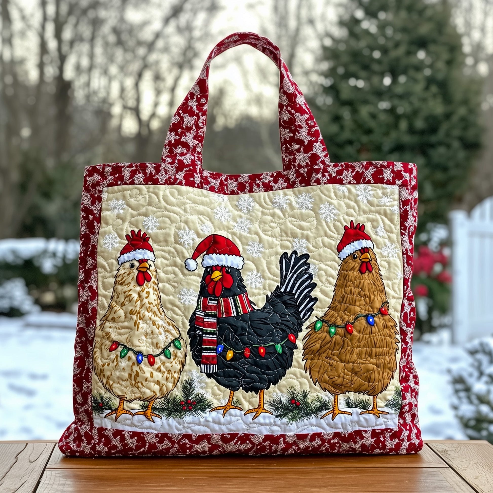 Everyday Holiday Chickens Tote Bag
