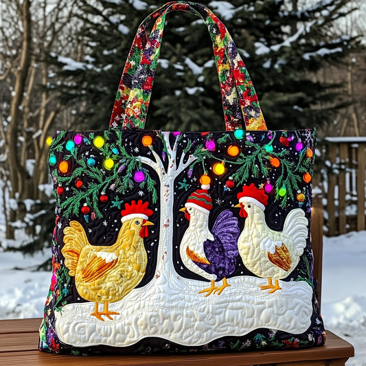 Everyday Christmas Chickens Tote Bag