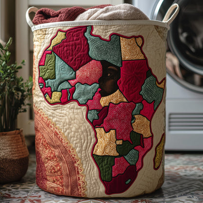 The African Roots Quilted Laundry Basket Tote 1283