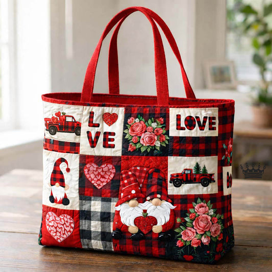 The Love Gnome Quilted Tote