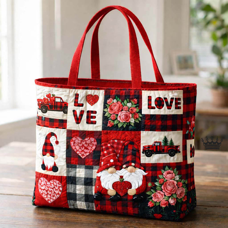 The Love Gnome Quilted Tote