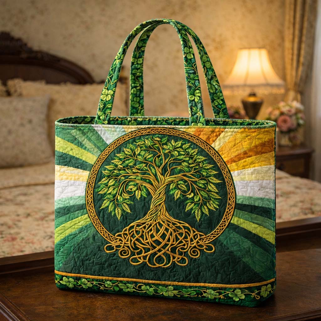 The Celtic Tree Quilted Tote