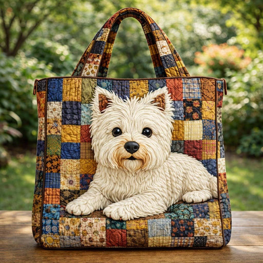 The Westie Patchwork Quilted Tote