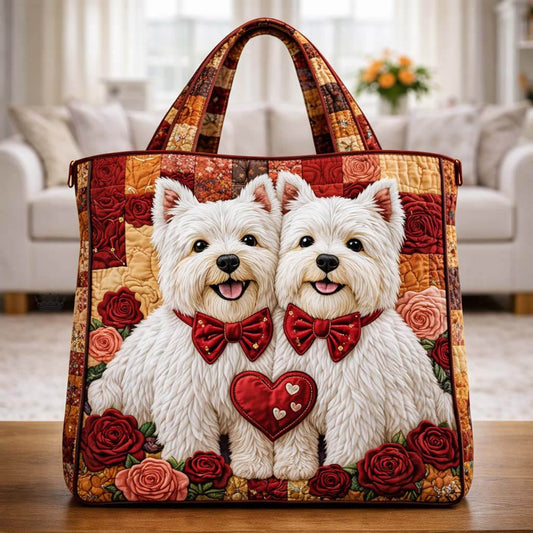 The Westie Twins Quilted Tote