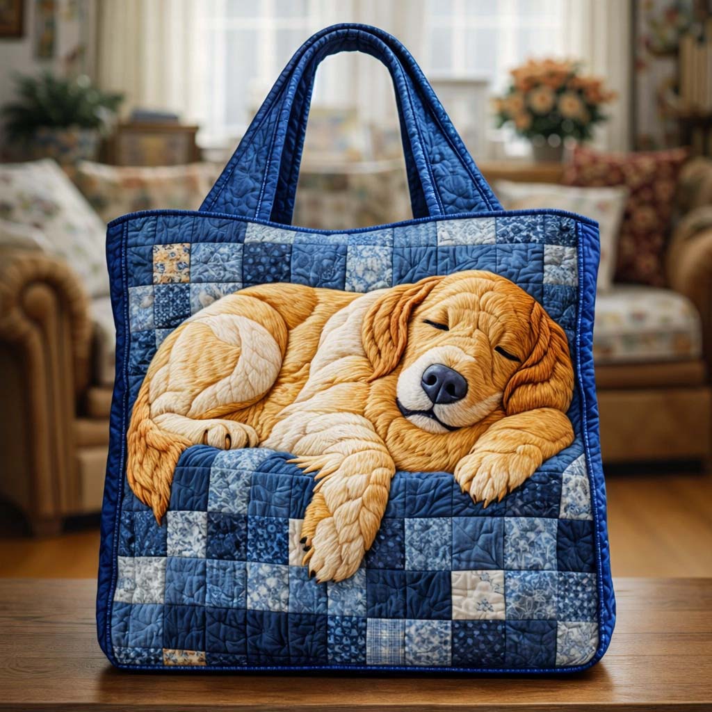 The Sleeping Pup Quilted Tote
