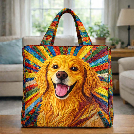 The Golden Dog Quilted Tote