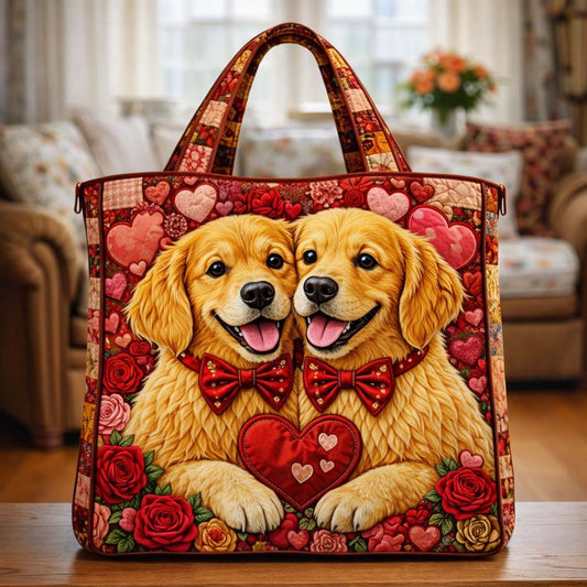 The Golden Love Quilted Tote