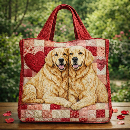 Everyday Golden Retrievers Quilted Tote