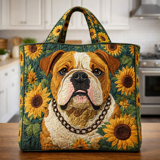 The Sunflower Bulldog Quilted Tote