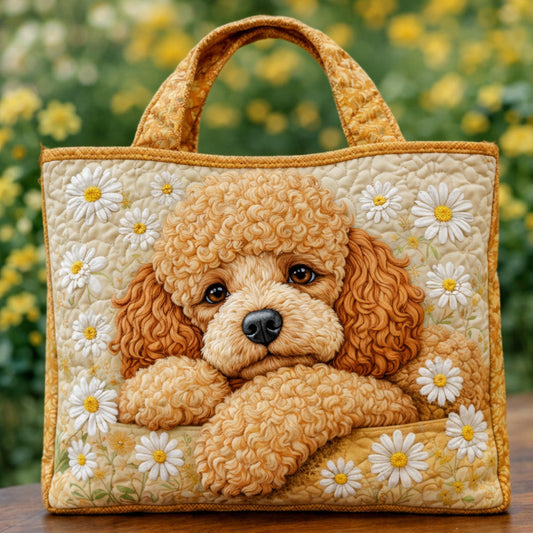 The Poodle And Daisy Quilted Tote