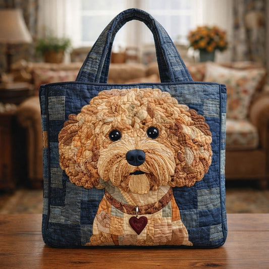 The Classic Poodle Quilted Tote