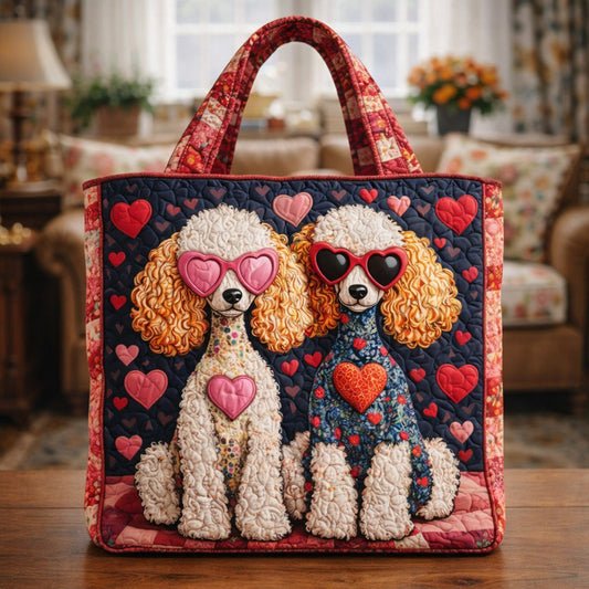 The Poodle Duo Quilted Tote