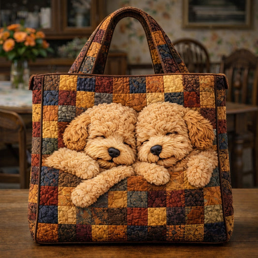 The Cozy Poodle Quilted Tote
