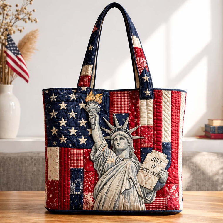 Everyday Liberty Patchwork Quilted Tote