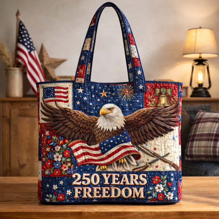 Eagle American Flag Tote Bag