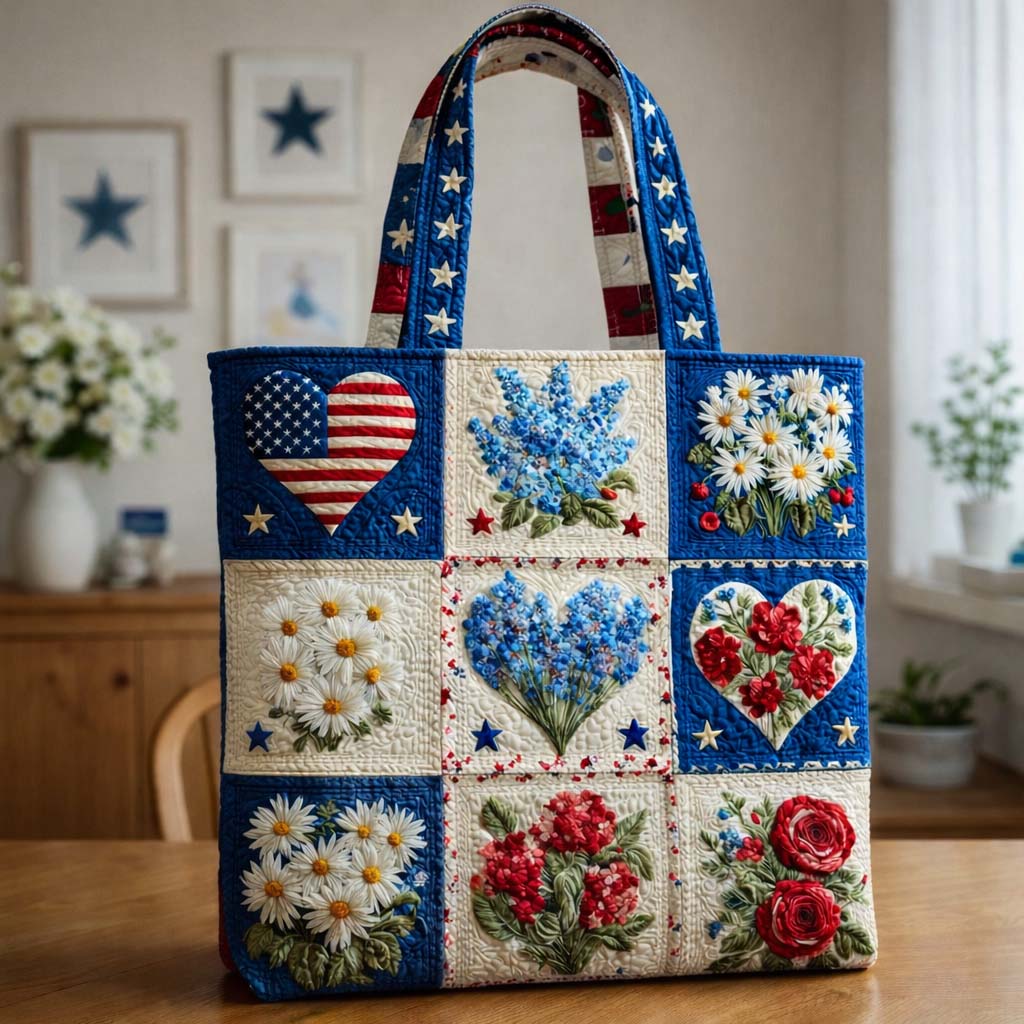 The Freedom Garden Quilted Tote