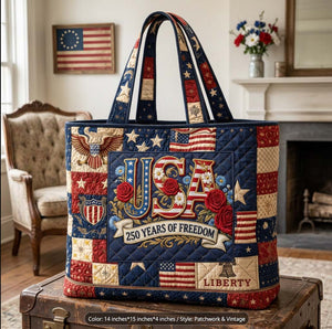 The Usa Freedom Quilted Tote