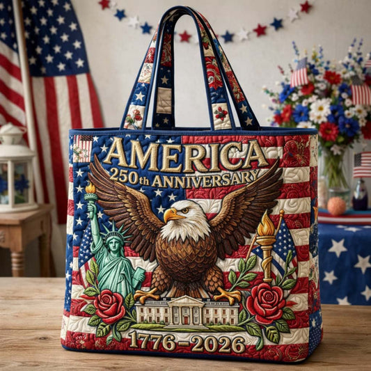 America 250th Anniversary Quilted Tote