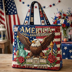 America 250th Anniversary Quilted Tote