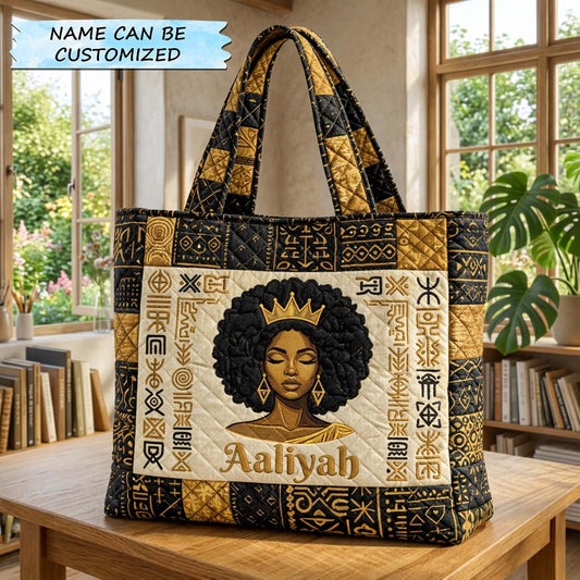 The Golden Crown Quilted Tote