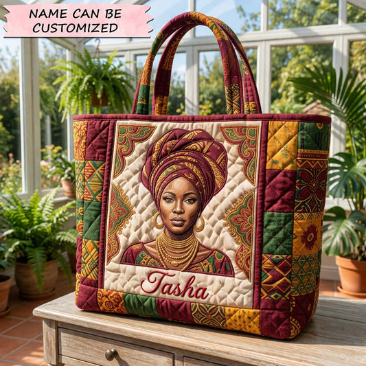 The Regal Beauty Quilted Tote