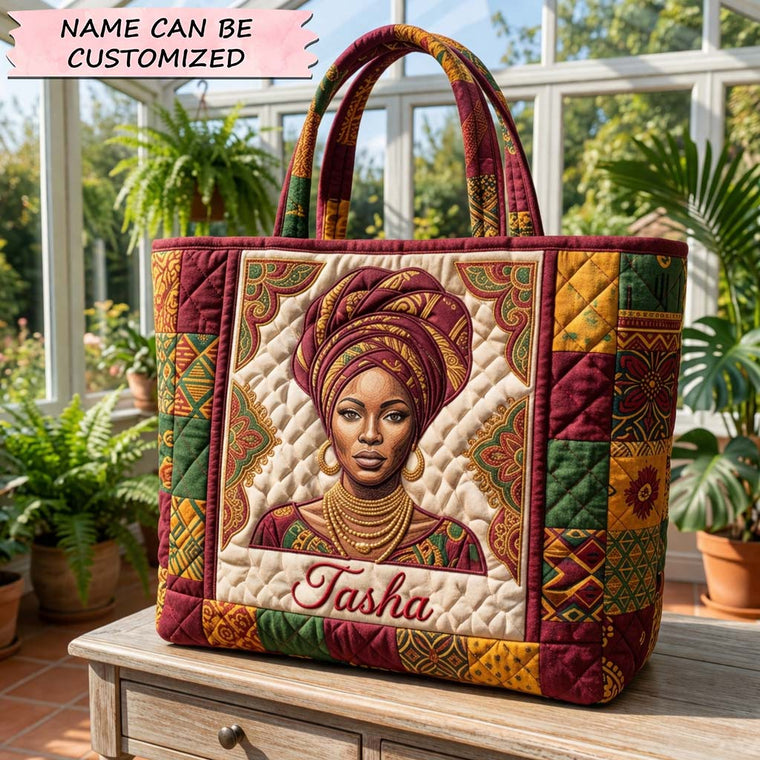 The Regal Beauty Quilted Tote