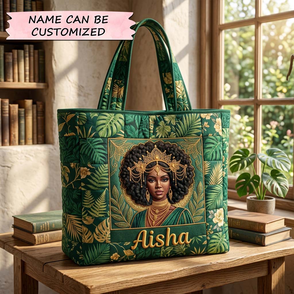 The Emerald Queen Quilted Tote