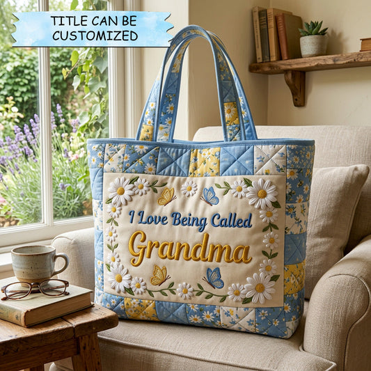The Grandma Daisy Quilted Tote