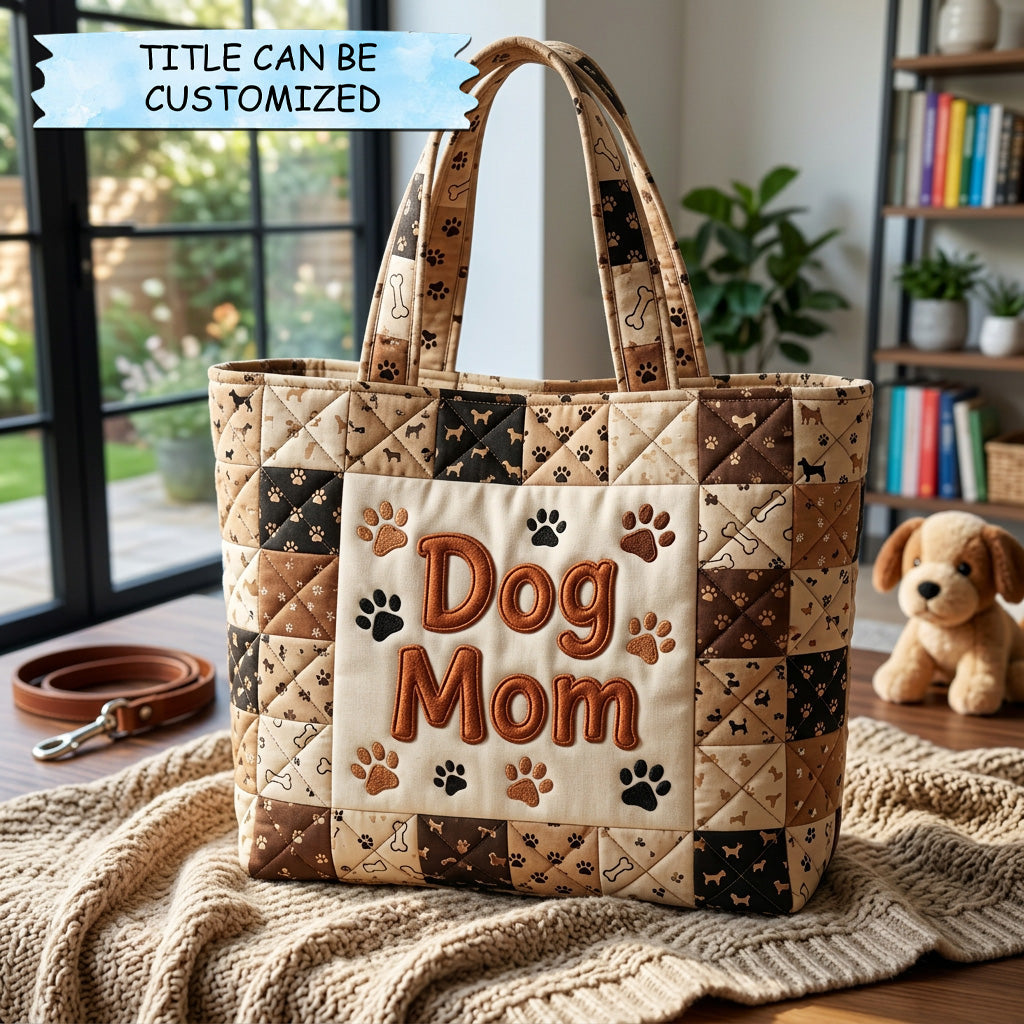 The Dog Mom Quilted Tote
